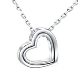 Couple heart necklace 925 silver nz