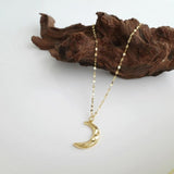 Gold crescent necklace nz