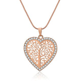 Heart necklace with tree of life nz