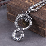 Infinity dragon necklace Silver / 50 cm nz