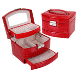 Jewellery Box with Spacious Compartments Red nz