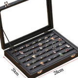 Modern Black-Toned Jewellery Box Ring binder nz