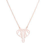 Origami elephant necklace Rose gold nz