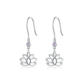 Silver lotus flower earrings nz