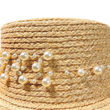 Straw hat with pearls nz