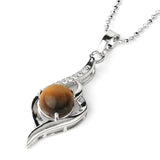 Tiger Eye Heart Pendant The chain nz