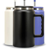 Travel mug with a straw Black nz