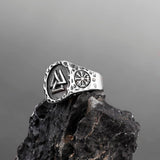 Valknut triangle Ring 7 (54.4 mm) nz