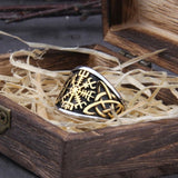 Vegvisir Scandinavian ring Golden / 7 (54.4 mm) nz