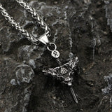 Viking Wolf Sword Necklace nz