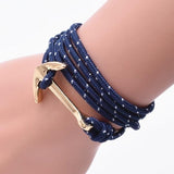 Adjustable anchor bracelet Blue nz