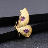 Amethyst butterfly gold necklace nz