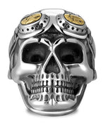 Aviator skull ring 54 mm nz
