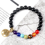 Black 7 Chakra Bracelet nz