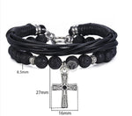 Black cross bracelet nz