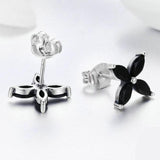 Black flower earrings nz