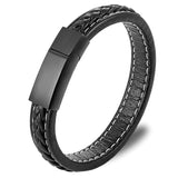 Black leather bracelet nz