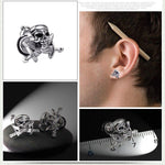 Blackbeard skull earrings Silver nz