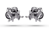 Blackbeard skull earrings Silver nz
