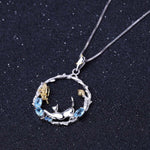 Butterfly and cat topaz necklace nz