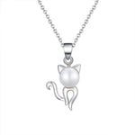 Cat Pendant with Pearl nz