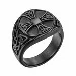 Celtic cross ring 54 mm / Black nz