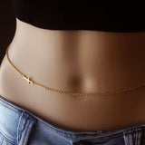Chain Belt with Cross Gold nz