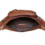 Classic leather waist bag Dark brown nz