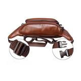 Classic leather waist bag Dark brown nz