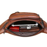 Classic leather waist bag Dark brown nz