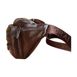 Classic leather waist bag Dark brown nz