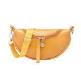Crocodile leather bum bag Yellow nz