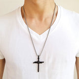 Crucifix Lord Necklace Black nz
