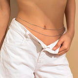 Double chain belt Silver nz