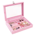 Flat Jewellery Organiser Case Pink nz