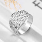 Flower of Life Silver Ring nz