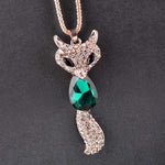 Fox necklace with emerald nz