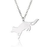 Fox Stainless pendant Silver platinum nz