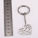 Geometric heart keyring nz