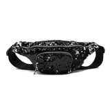 Glitter bum bag Black nz