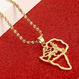 Gold African Lion Necklace nz