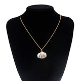 Gold and white shell necklace nz
