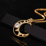 Gold crescent moon necklace nz