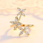 Gold diamond flower ring nz