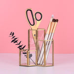 Gold makeup brush holder Golden nz