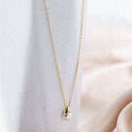 Gold pendant with cultured pearl nz
