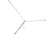 Gold pink cross necklace nz