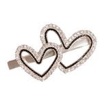 Hair clip with two hearts nz
