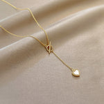 Heart and pearl necklace nz