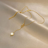 Heart and pearl necklace nz